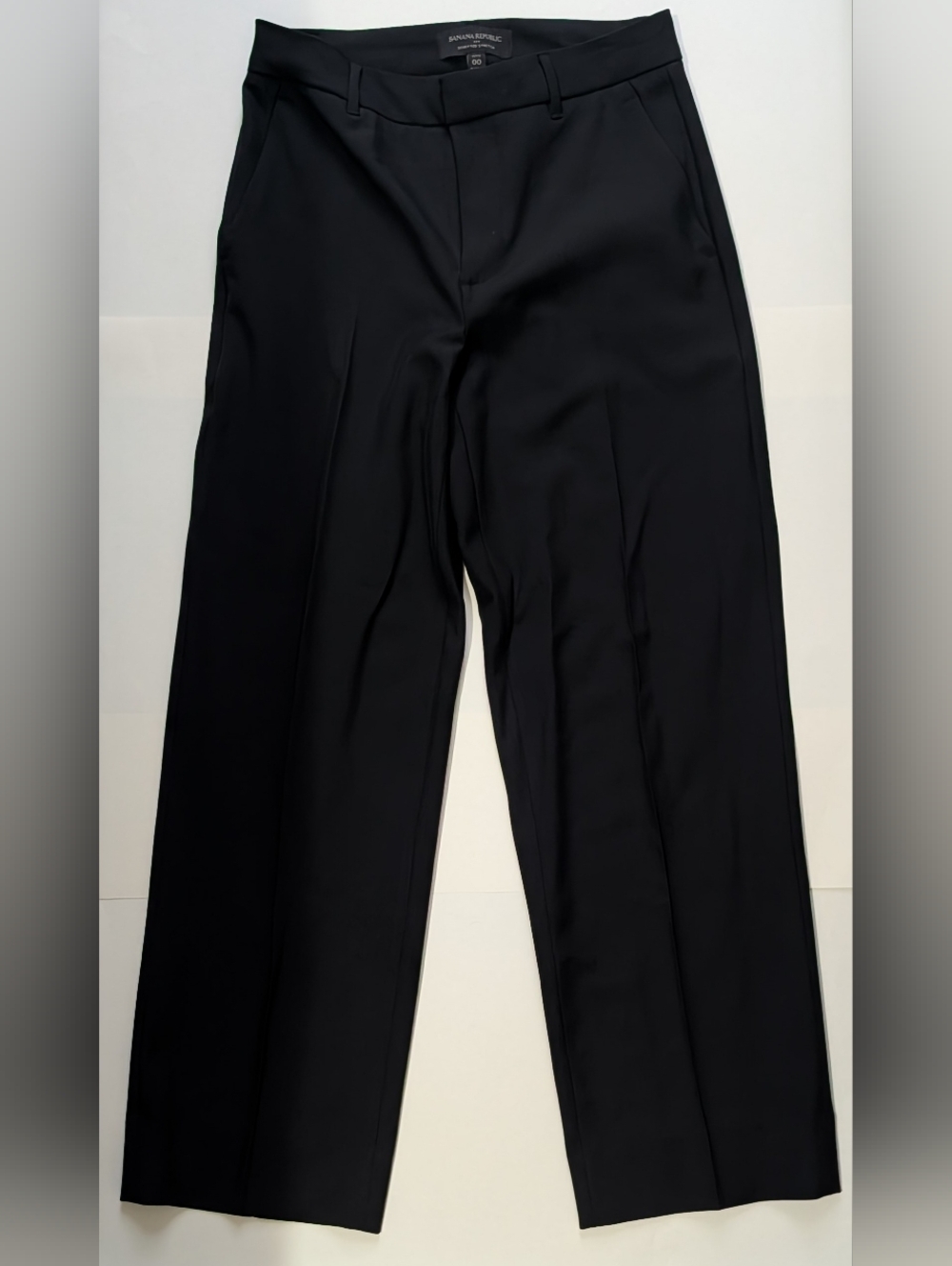 Banana Republic Black Sculpted Stretch Dress Pants Size 00 Petite